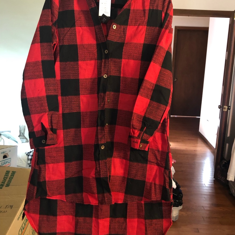 Hi low in vogue plaid dress